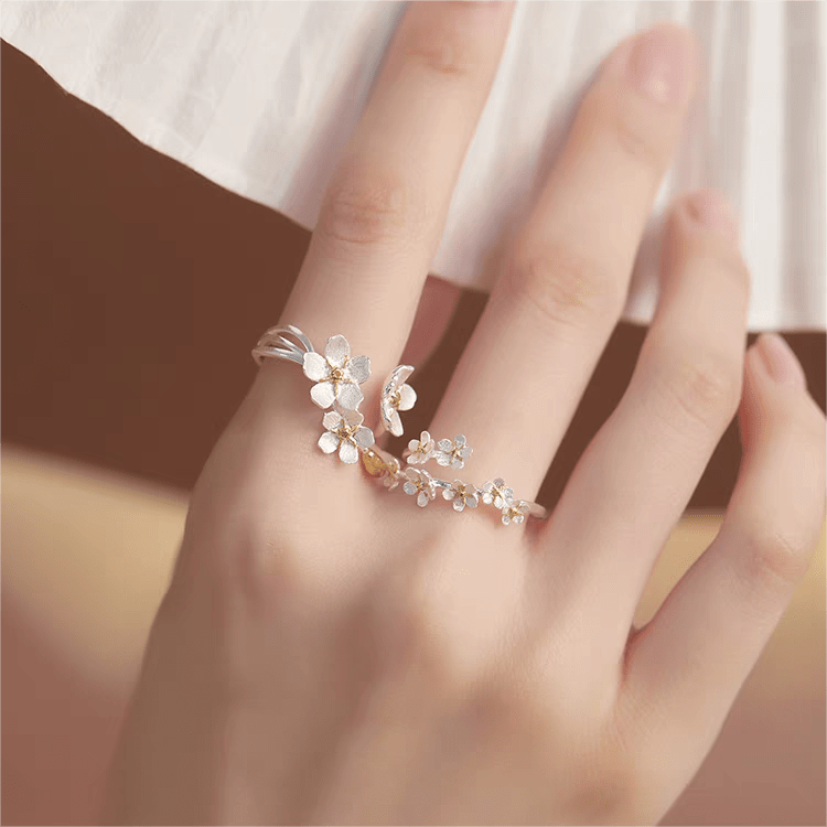 Elegantes florales Ringset