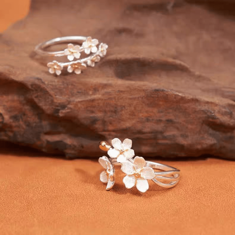 Elegantes florales Ringset