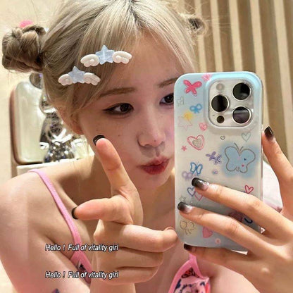 Kawaii Stern Engelsflügel Haarspangen Set