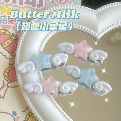 Kawaii Stern Engelsflügel Haarspangen Set