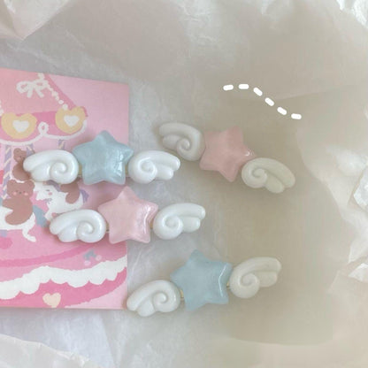 Kawaii Stern Engelsflügel Haarspangen Set