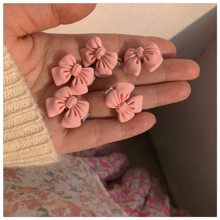 Sweet Heart 5 Pieces Pink Hair Clips Set