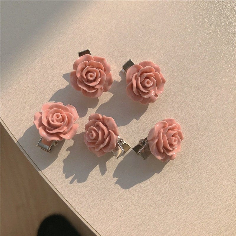 Sweet Heart 5 Pieces Pink Hair Clips Set