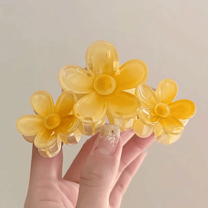 Schicke, bunte Haarklammer mit Blumenmotiv