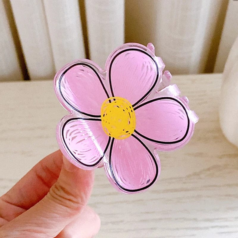 Colorful Hand-drawn Painting Flower Hair Claw Clip