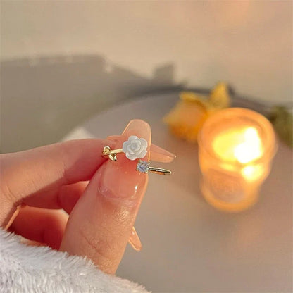 Trendy Sweet Adjustable Flower Ring