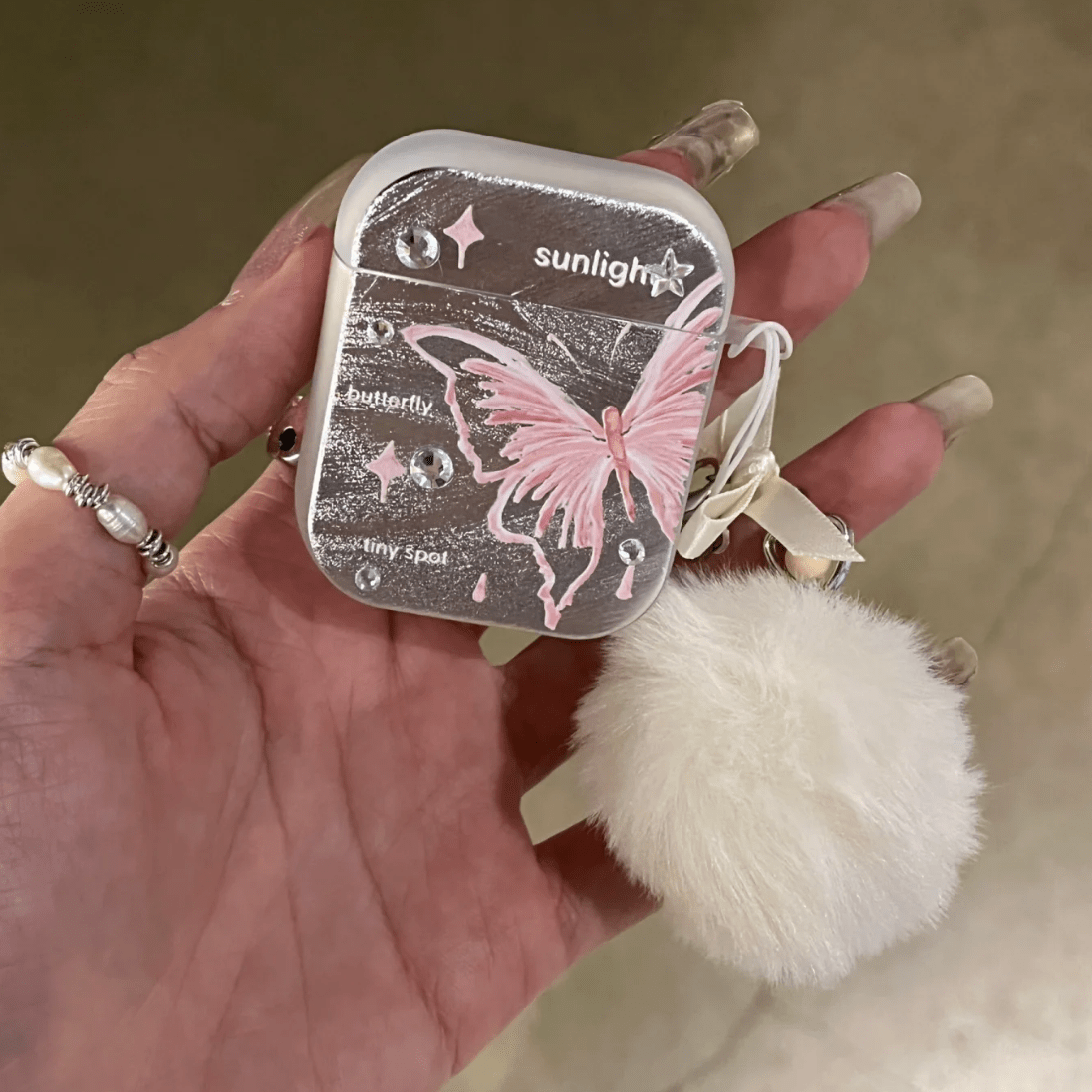 Chic Electroplated Butterfly AirPods Earphone Case