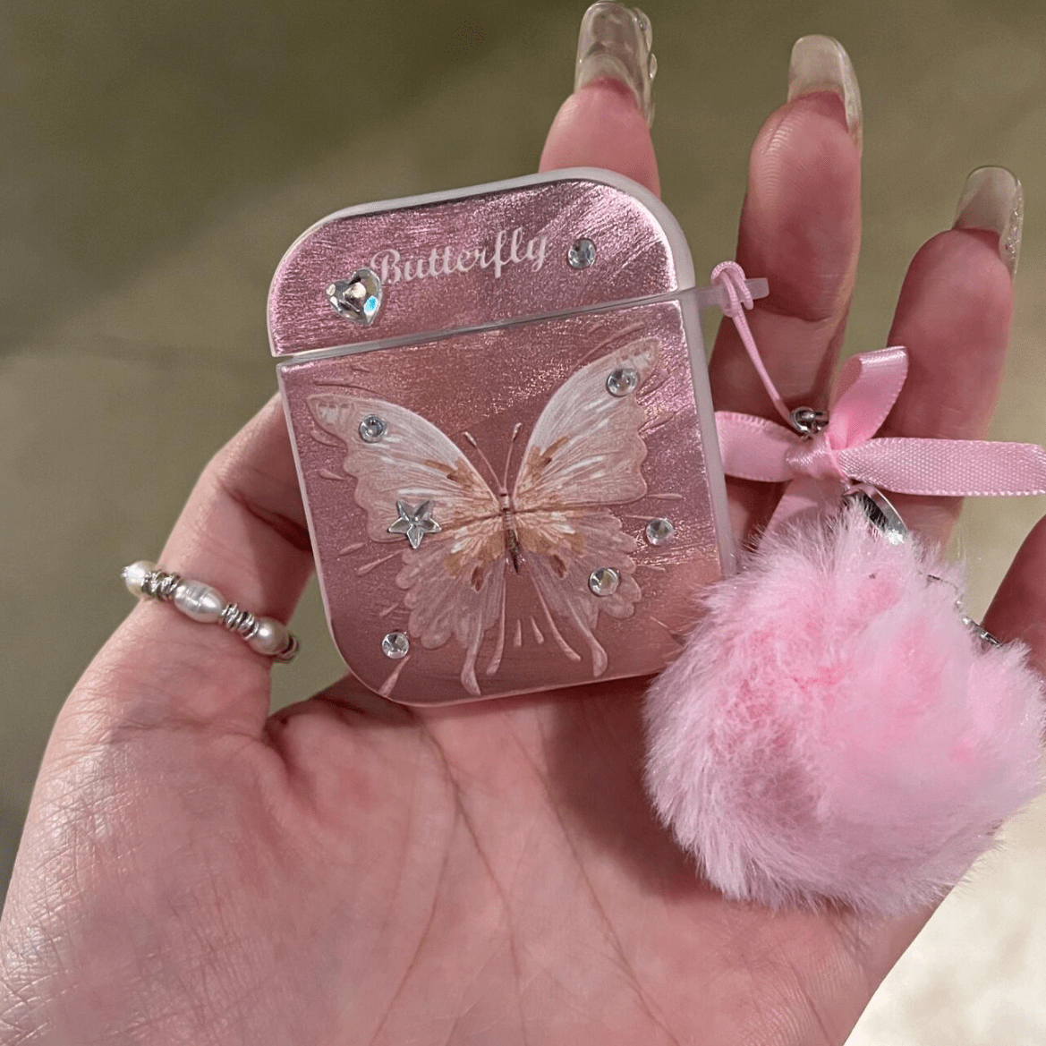 Chic Electroplated Butterfly AirPods Earphone Case