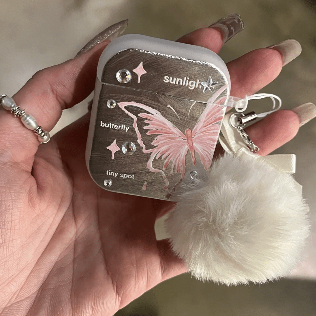 Chic Electroplated Butterfly AirPods Earphone Case