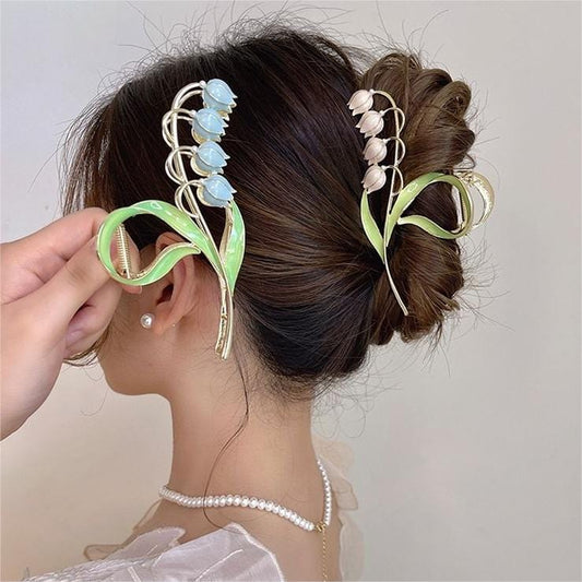 Colorful Lily Of The Valley Chignon Claw Clip Hair Clip