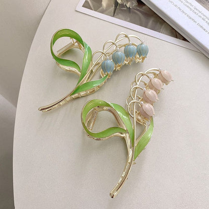 Colorful Lily Of The Valley Chignon Claw Clip Hair Clip