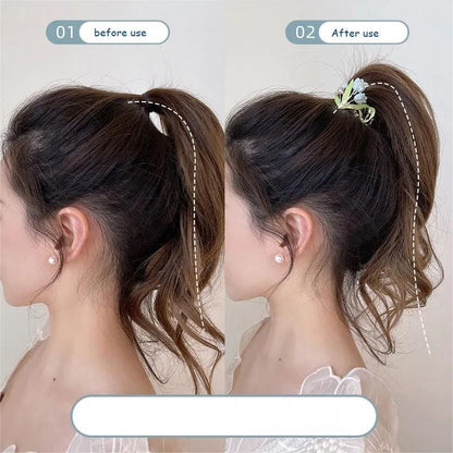 Pearl Charm Tulip High Ponytail Hair Claw