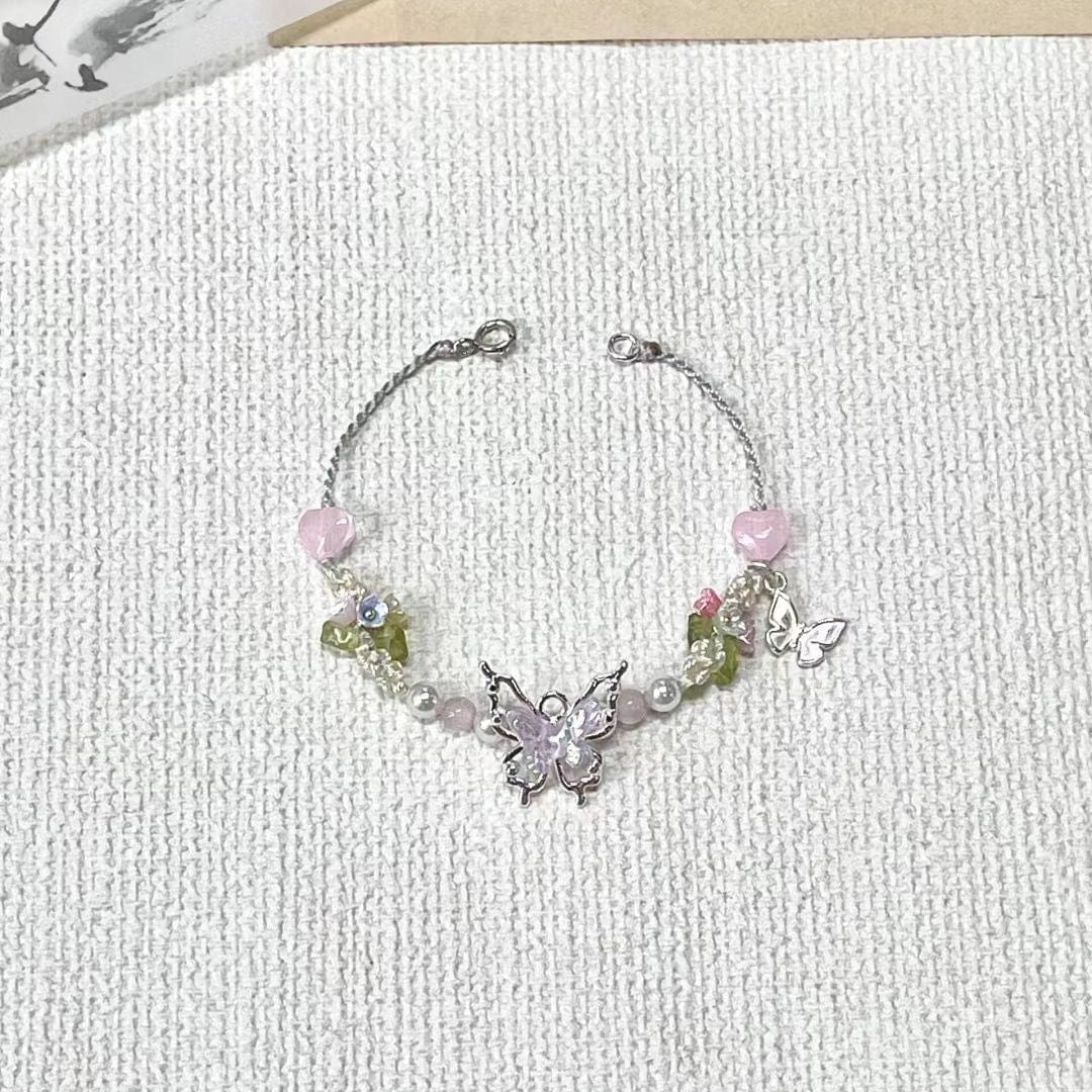 Kawaii Blumen Schmetterling Armband