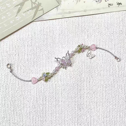 Kawaii Blumen Schmetterling Armband