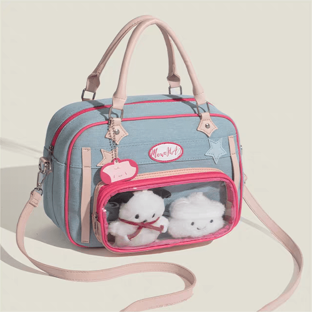 Sac à bandoulière en jean Kawaii Star