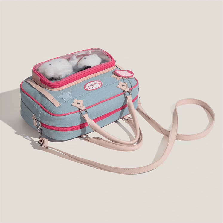 Sac à bandoulière en jean Kawaii Star