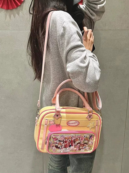 Sac à bandoulière en jean Kawaii Star