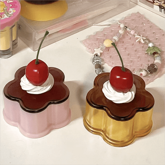 Cute Crystal Pudding Jewelry Box