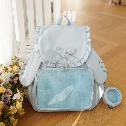 Sac à dos transparent avec oreilles de lapin