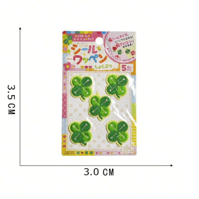 Chic Strawberry Lucky Clover Patches DIY Decoration Stickers