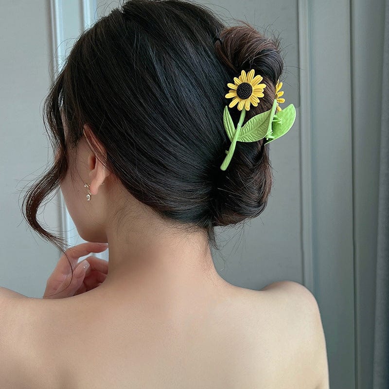 Sweet Sunflower Chignon Claw Clip Hair Clip