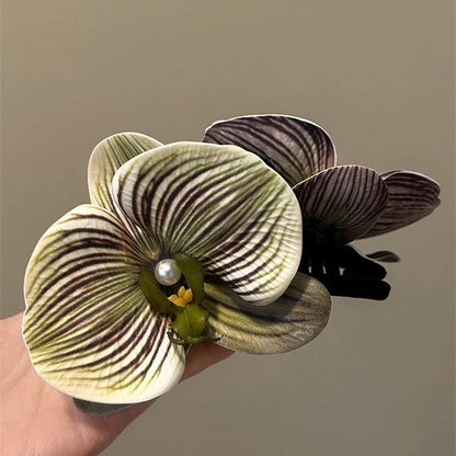 Chic Textured Orchid Flower Hair Clip Hair Claw