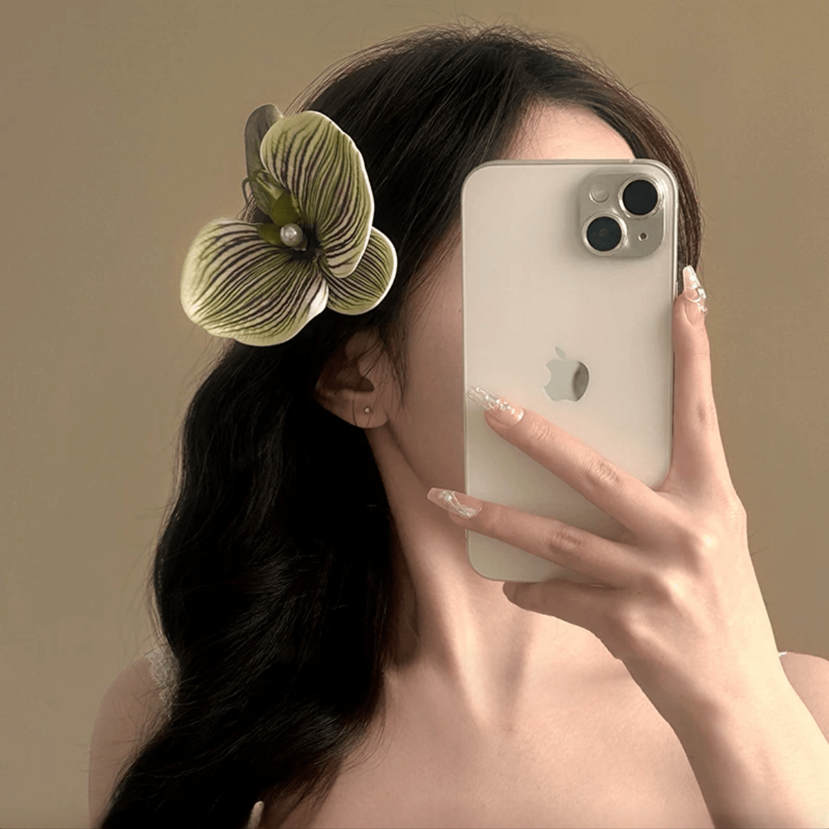 Chic Textured Orchid Flower Hair Clip Hair Claw