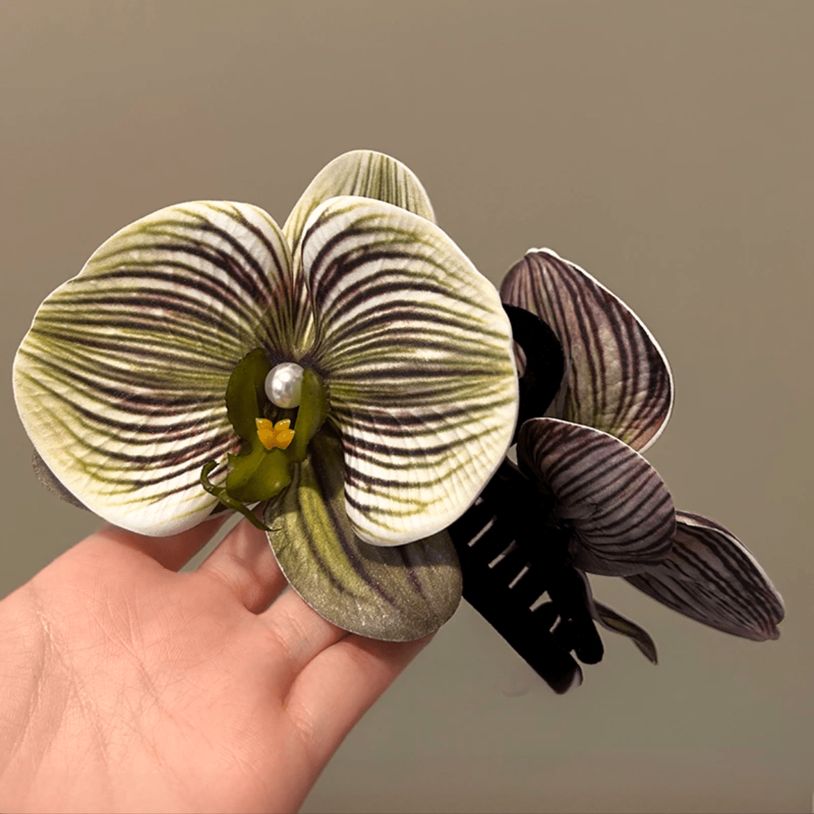 Chic Textured Orchid Flower Hair Clip Hair Claw