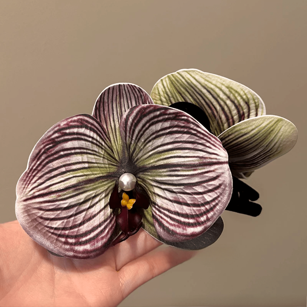 Chic Textured Orchid Flower Hair Clip Hair Claw