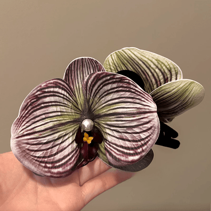 Chic Textured Orchid Flower Hair Clip Hair Claw