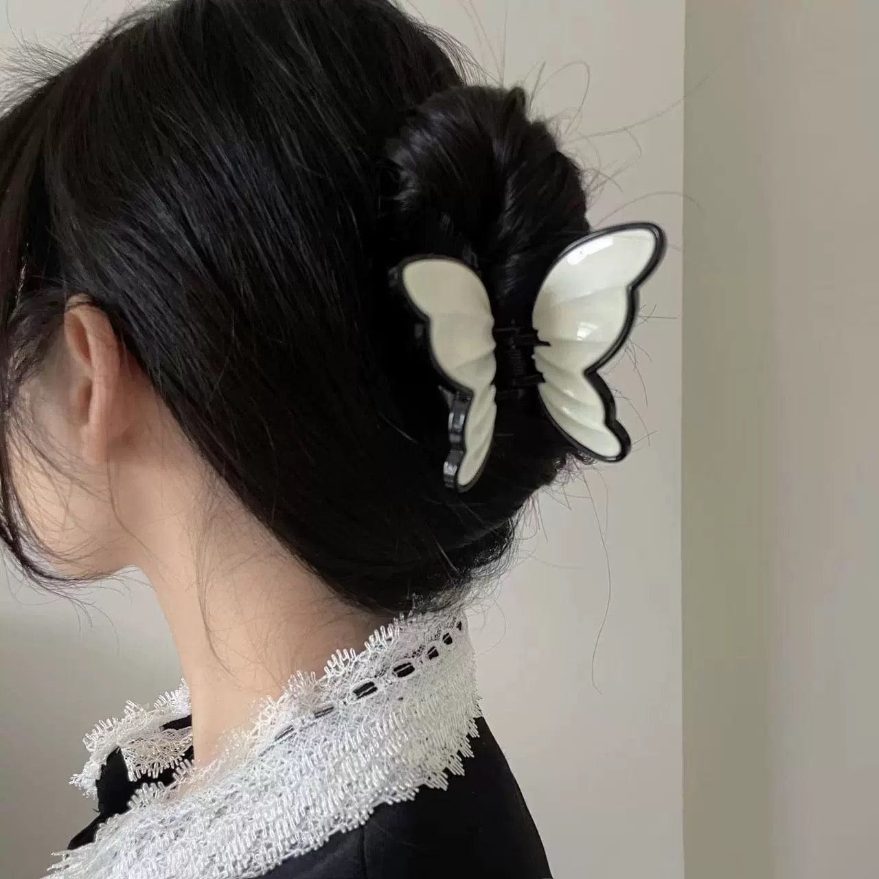 Vintage Textured Butterfly Hair Claw Clip