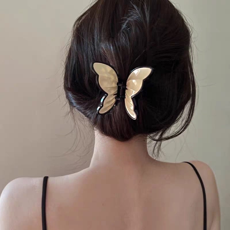 Vintage Textured Butterfly Hair Claw Clip