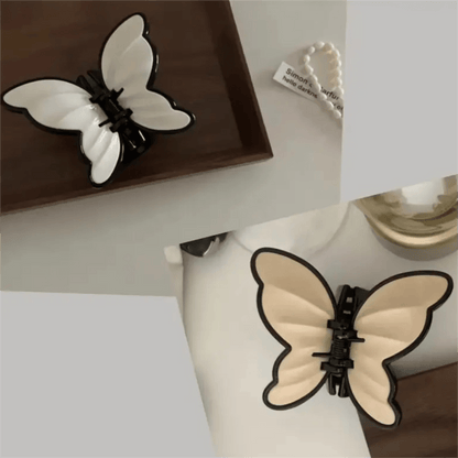 Vintage Textured Butterfly Hair Claw Clip