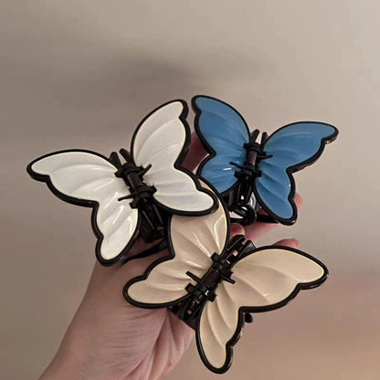 Vintage Textured Butterfly Hair Claw Clip