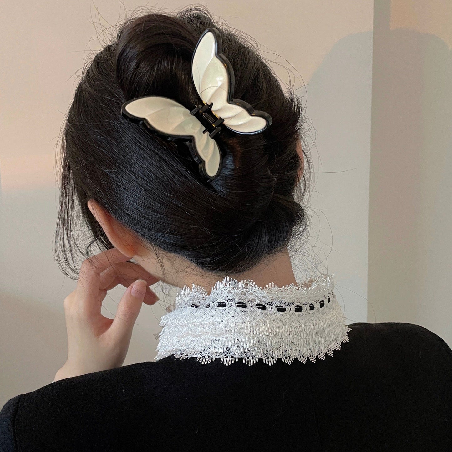 Vintage Textured Butterfly Hair Claw Clip