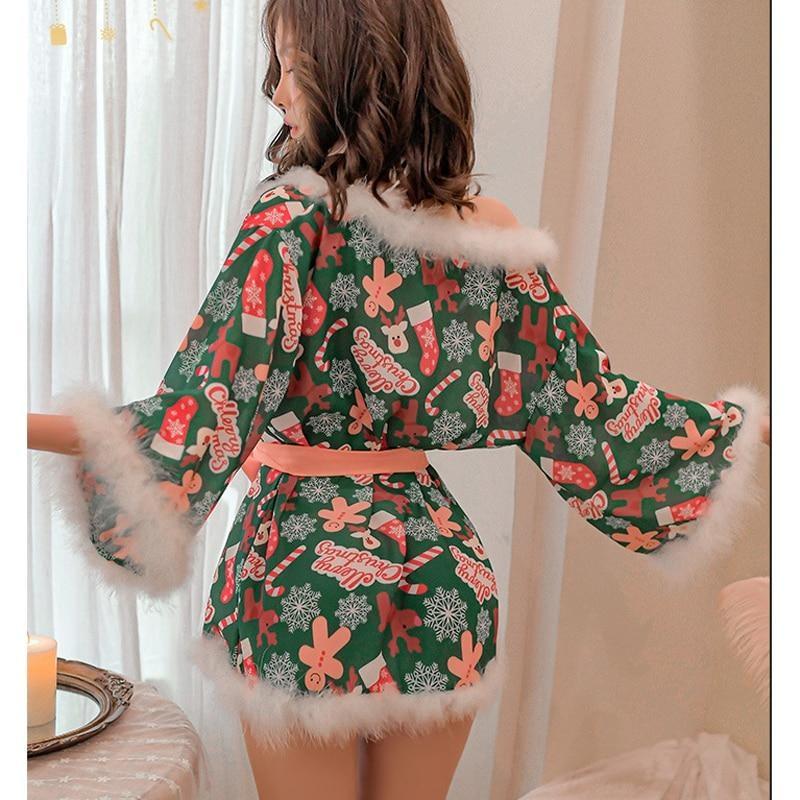 Christmas Eve Bathrobe Set - bath robe, robes, bathrobe, christmas, christmas robe