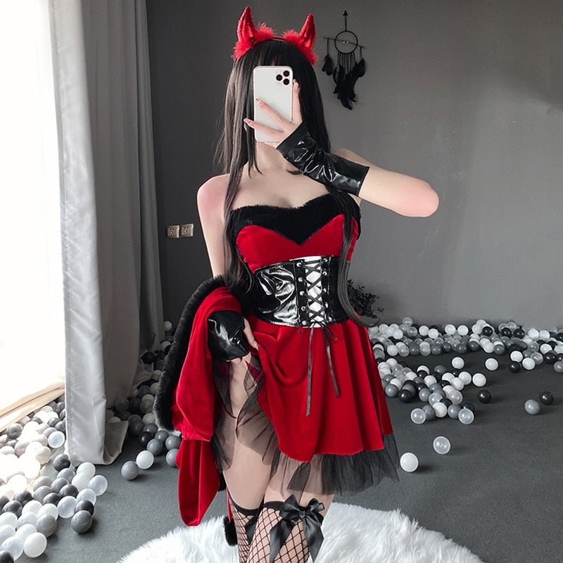 Christmas Red Riding Hood Outfit - cosplay, costumes, dress, dresses, red riding hood
