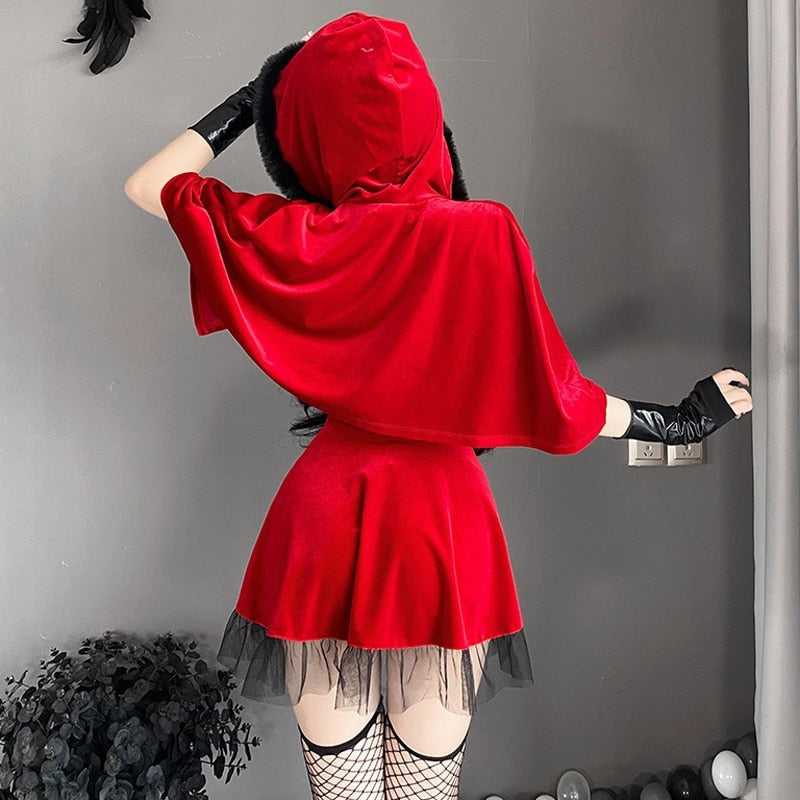 Christmas Red Riding Hood Outfit - cosplay, costumes, dress, dresses, red riding hood