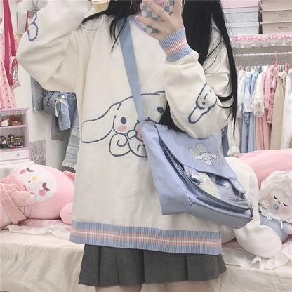 Cinnamoroll knit hoodie - cinnamoroll - cute - fairy kei - hooded - hoodies