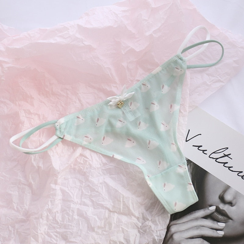 Classic Mesh Thongs - cat undies, panties, panty, thong, thong underwear Kawaii Babe