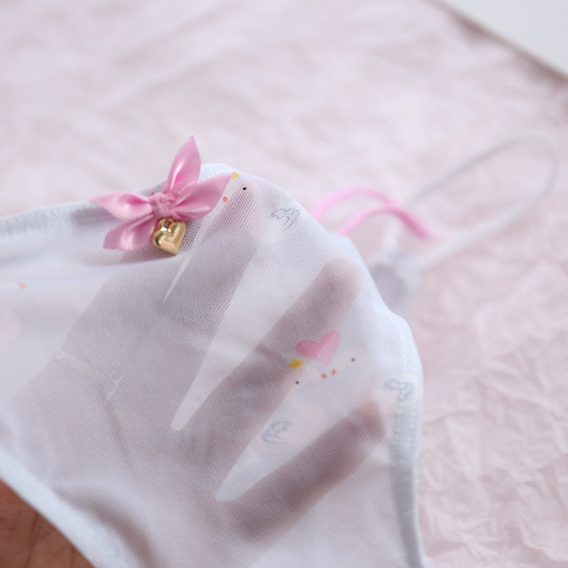 Classic Mesh Thongs - cat undies, panties, panty, thong, thong underwear Kawaii Babe