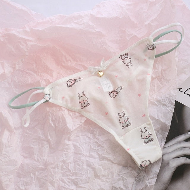 Classic Mesh Thongs - cat undies, panties, panty, thong, thong underwear Kawaii Babe
