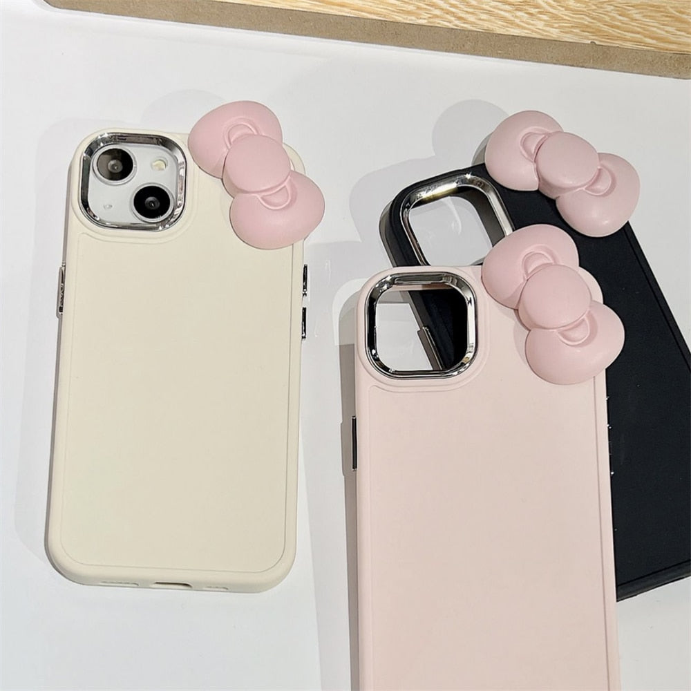 Classic pink bow iphone case - bows - case - iphone - kawaii - pastel