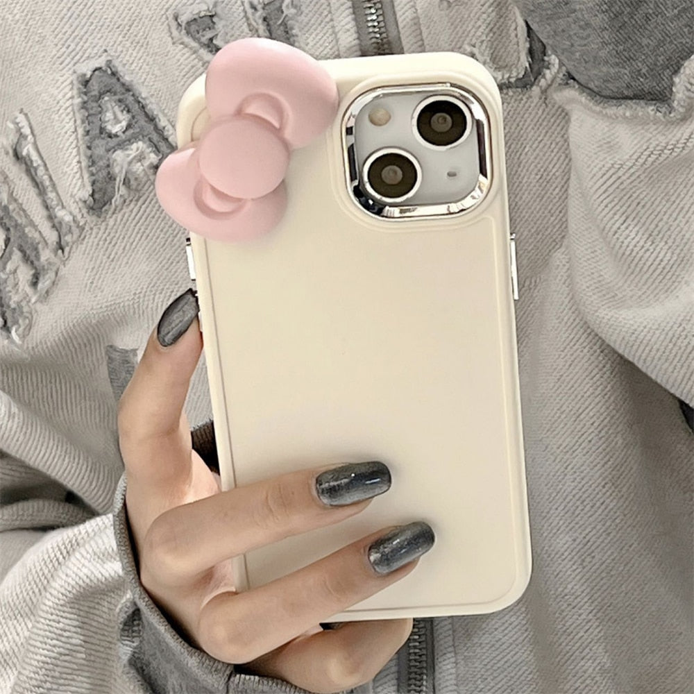 Classic pink bow iphone case - bows - case - iphone - kawaii - pastel