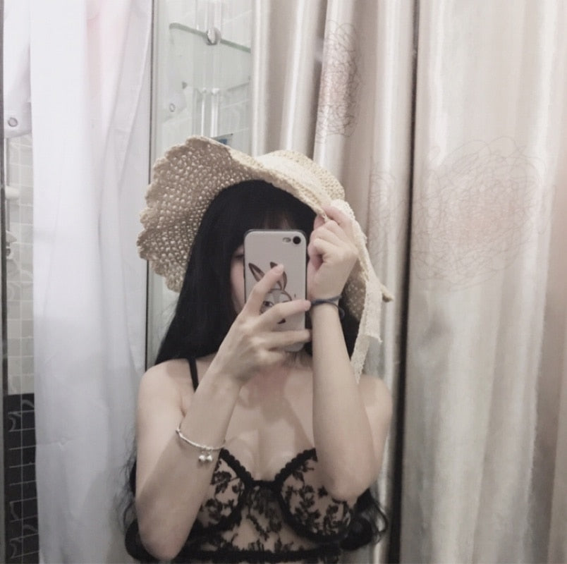 Country Maiden Sun Hat - angelcore, angelic, coquette, dollette, faecore Kawaii Babe