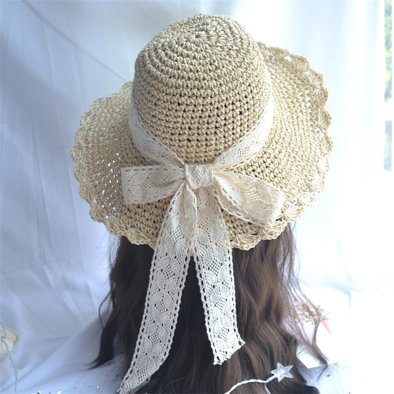Country Maiden Sun Hat - angelcore, angelic, coquette, dollette, faecore Kawaii Babe