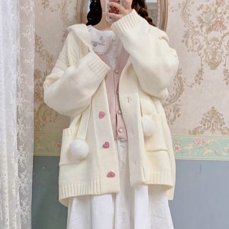 Cozy Kawaii Cardigan - cardigan, cardigans, long sleeve sweater, sweaters, sweatshirt Kawaii Babe