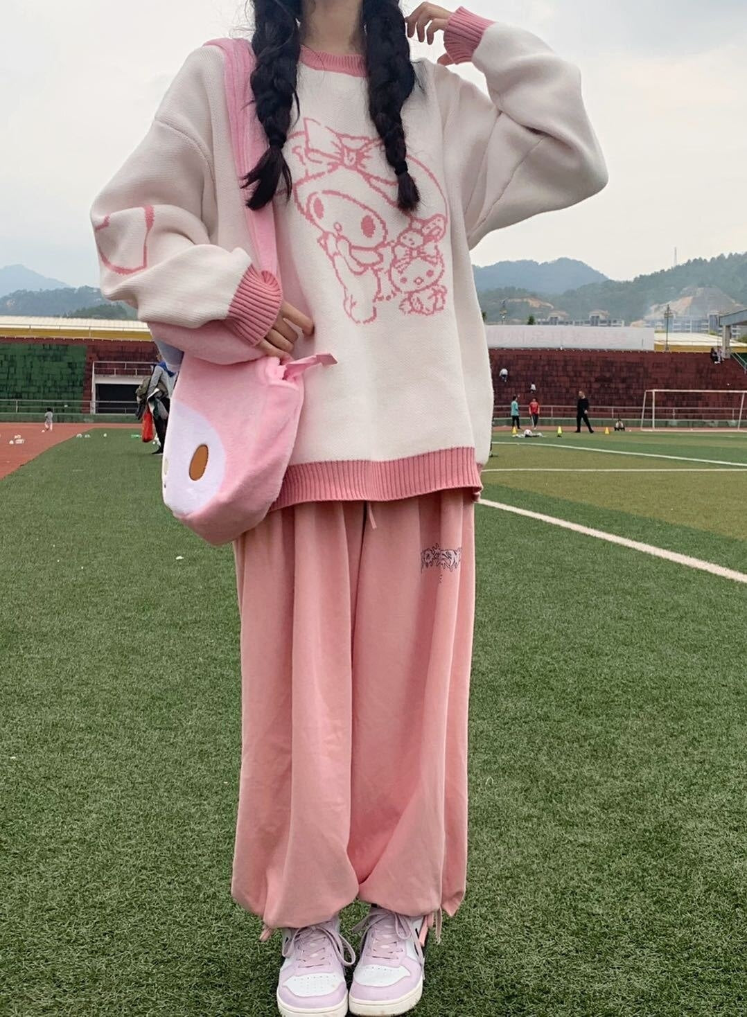 Cozy melo & cinna knit pullovers - cardigan - cat sweater - cinnamoroll - knit