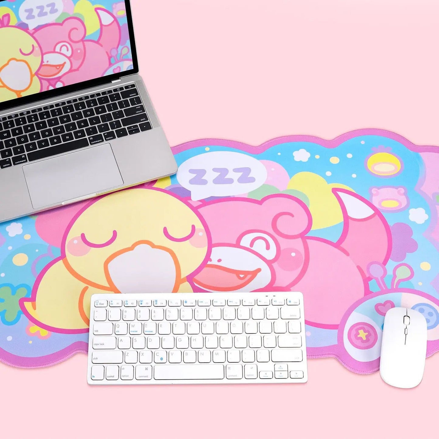 Kawaii cozy snuggle buddies gaming large mousepad