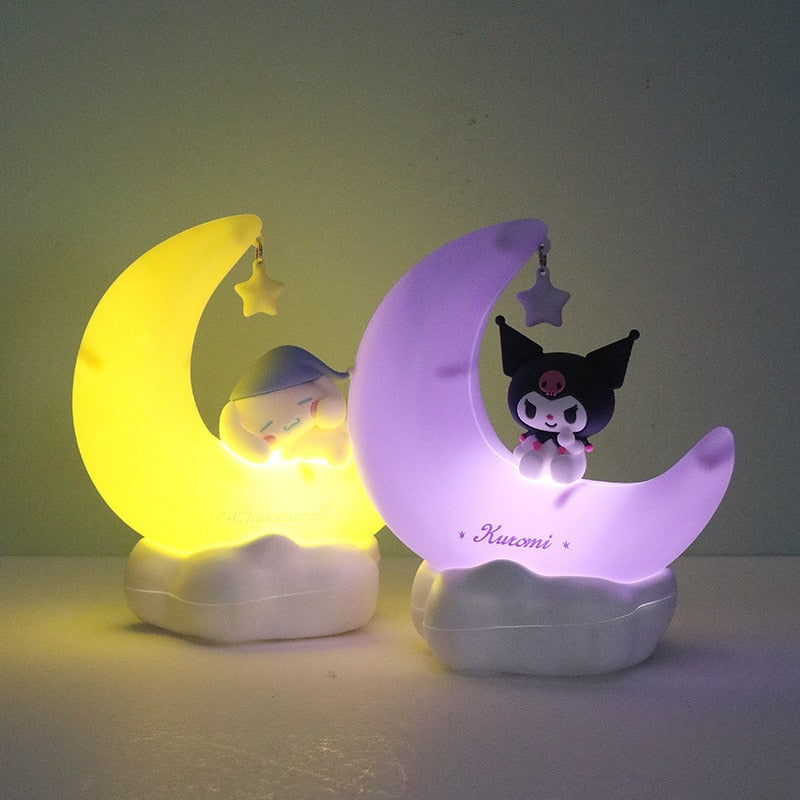 Crescent moon night light - cinnamoroll - kawaii - kuromi - lamp - lights